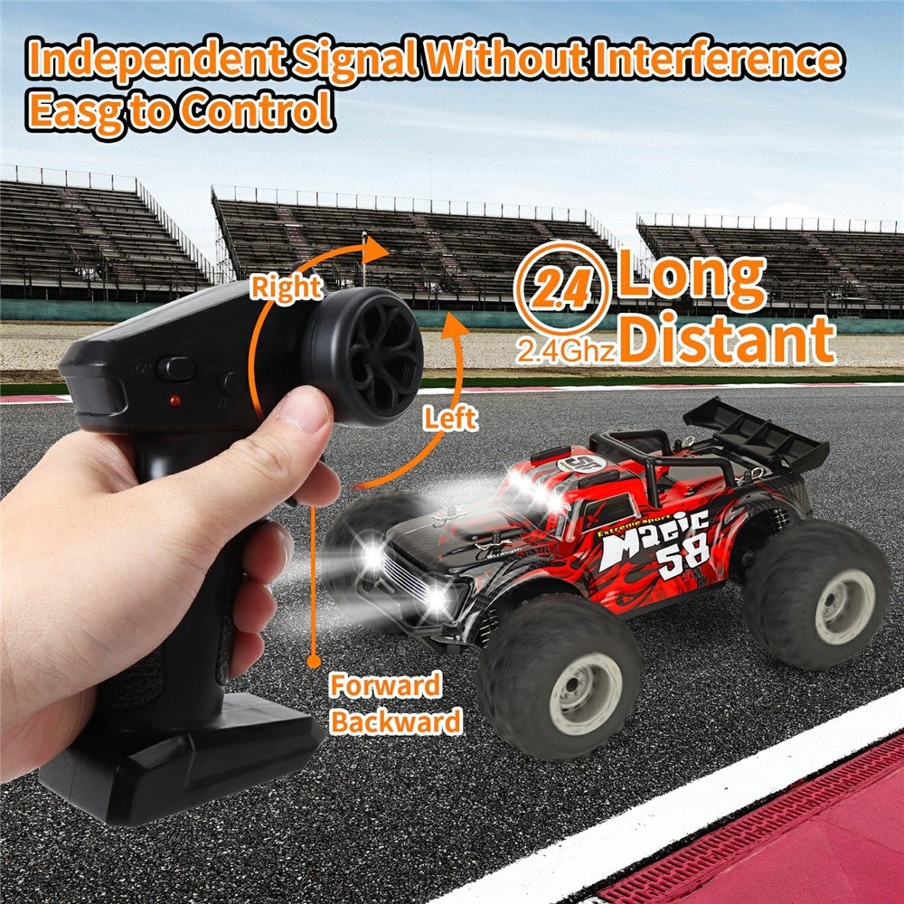 KY-S210B 1:18 RC Car with Front and Roof LED Light Remote Control High Speed Drift Off-Road Vehicle