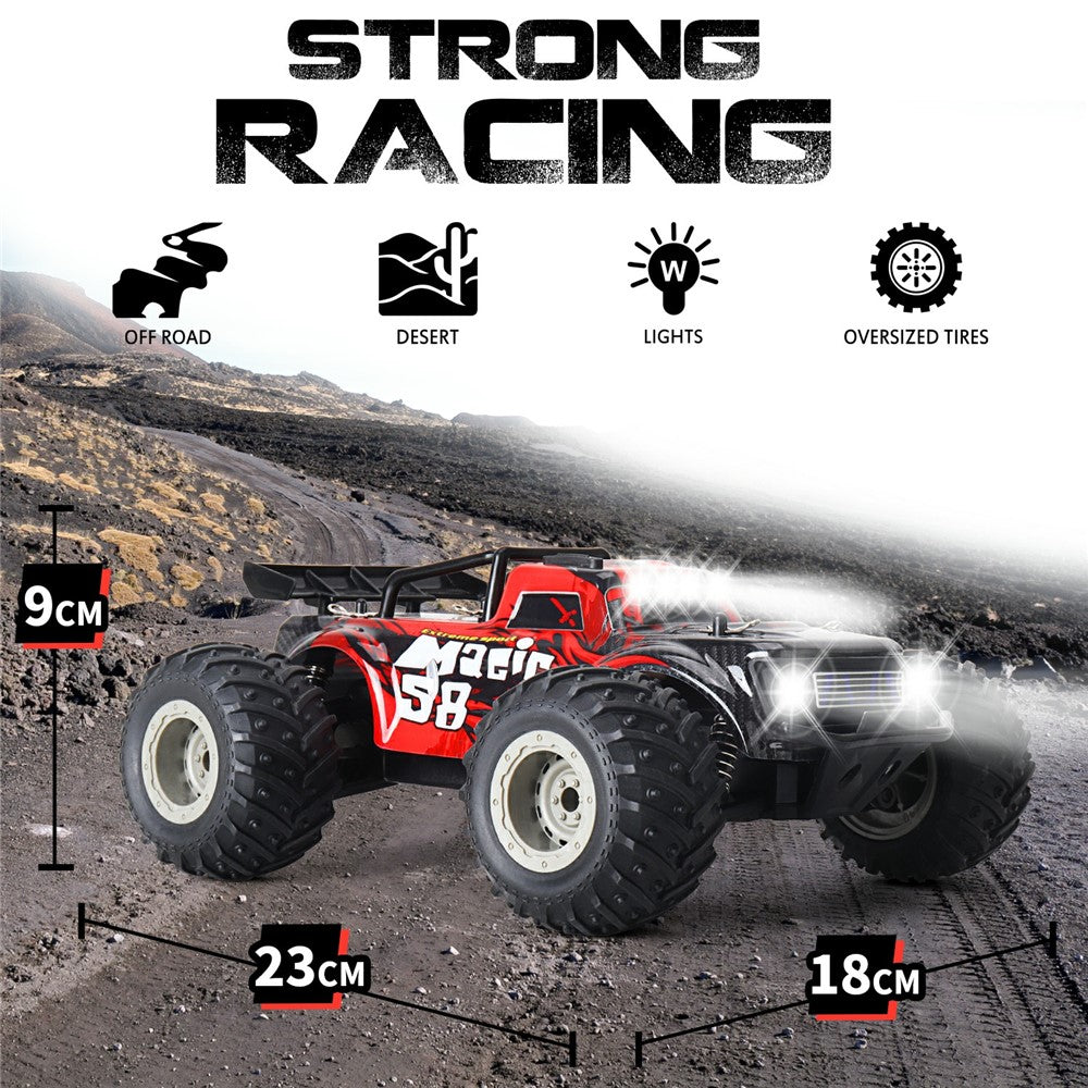 KY-S210B 1:18 RC Car with Front and Roof LED Light Remote Control High Speed Drift Off-Road Vehicle