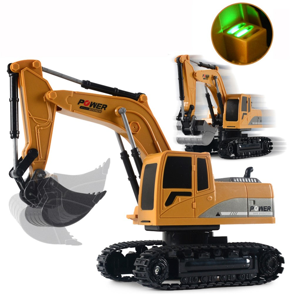 1027 RC Trucks Mini Remote Control Bulldozer 1:24 6CH Tractor Engineering Car with Light Sound