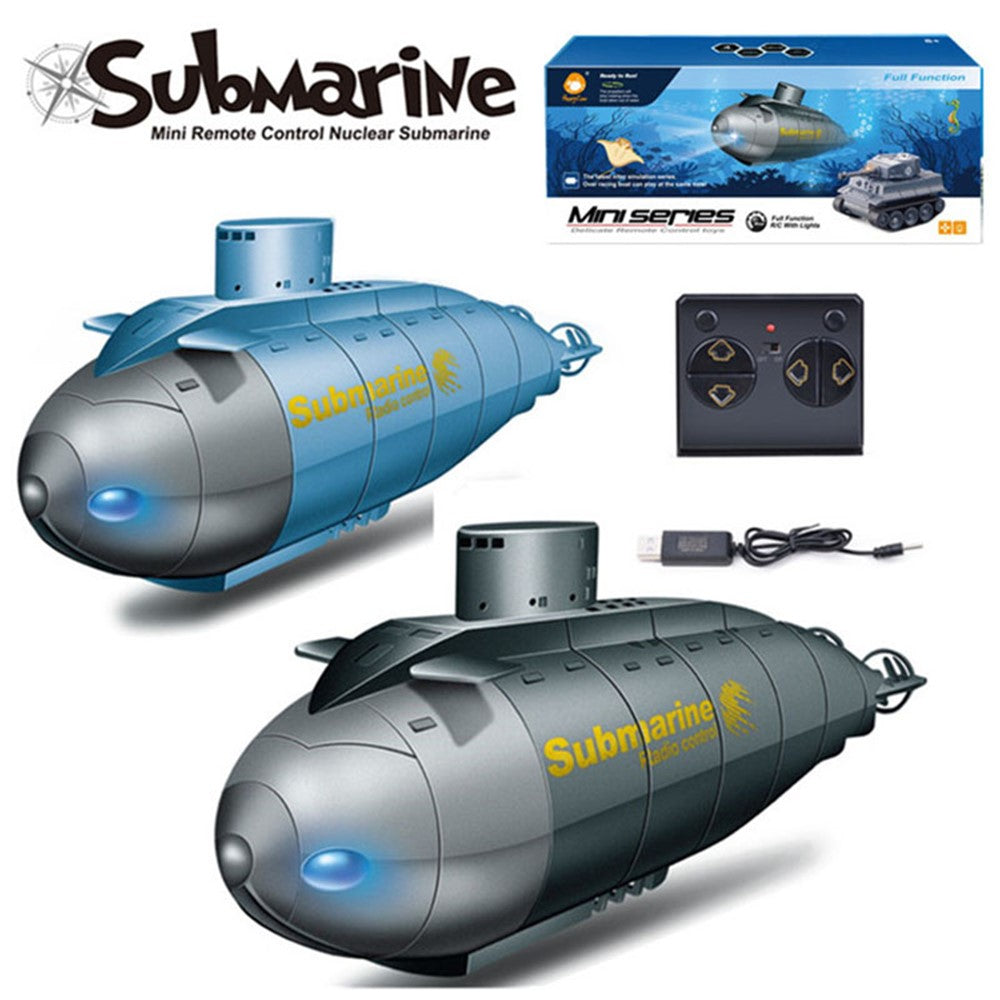 777-586 Wireless 6 Channels 2.4G RC Submarine with LED Lights Electric Mini Submarine Toy