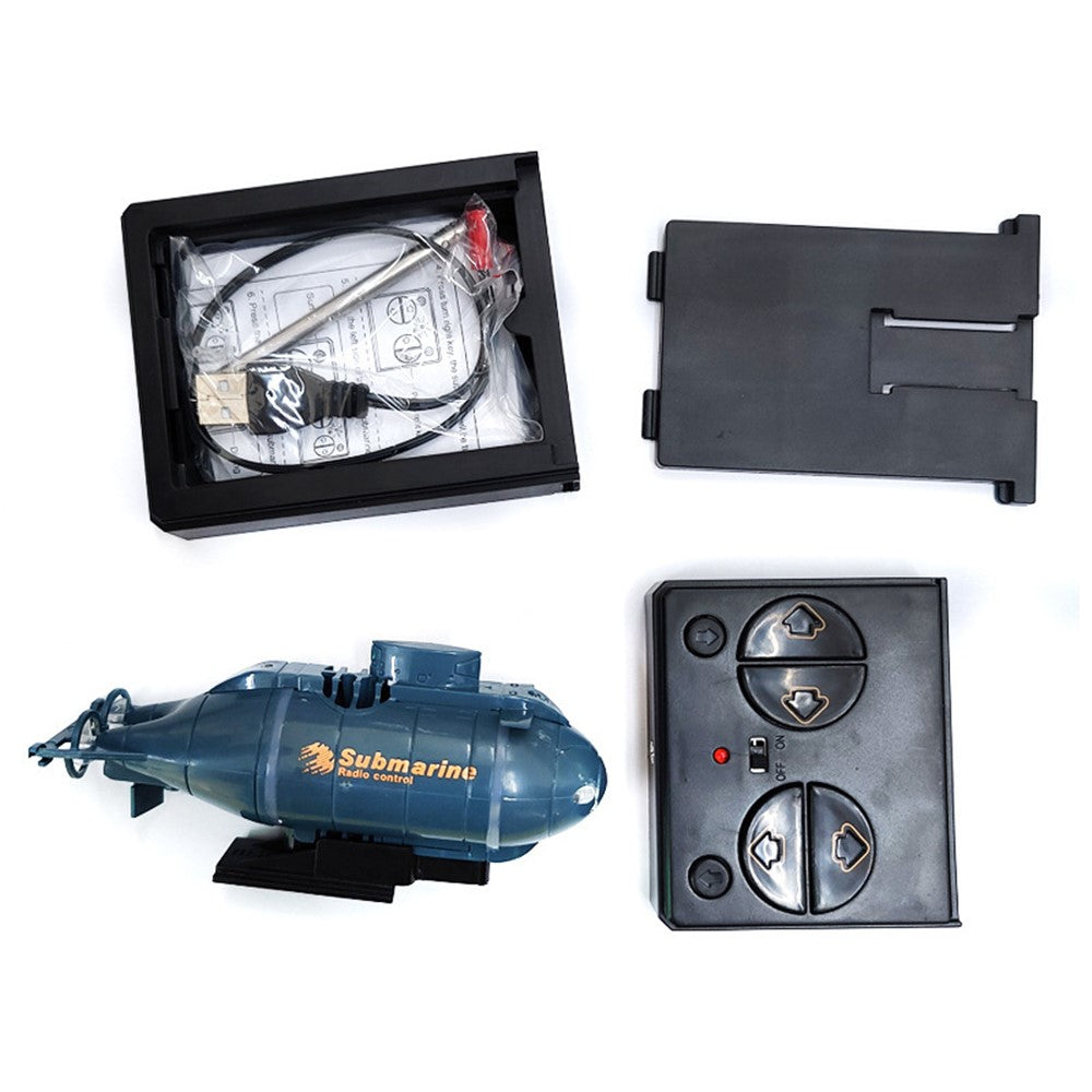 777-586 Wireless 6 Channels 2.4G RC Submarine with LED Lights Electric Mini Submarine Toy