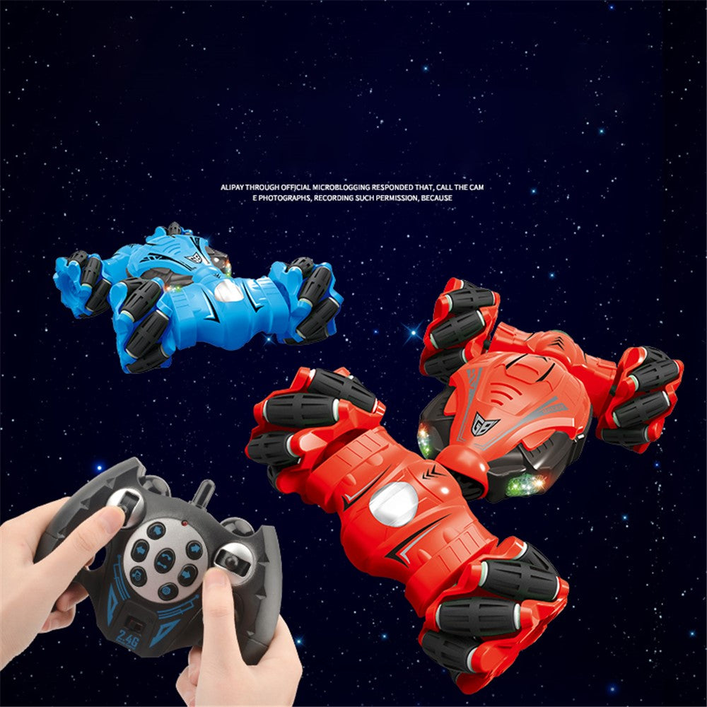 YL-51 2.4GHz 4WD RC Car Music Light Stunt Twist Deformation Off-road Remote Control Car Children Boys Toy Gift