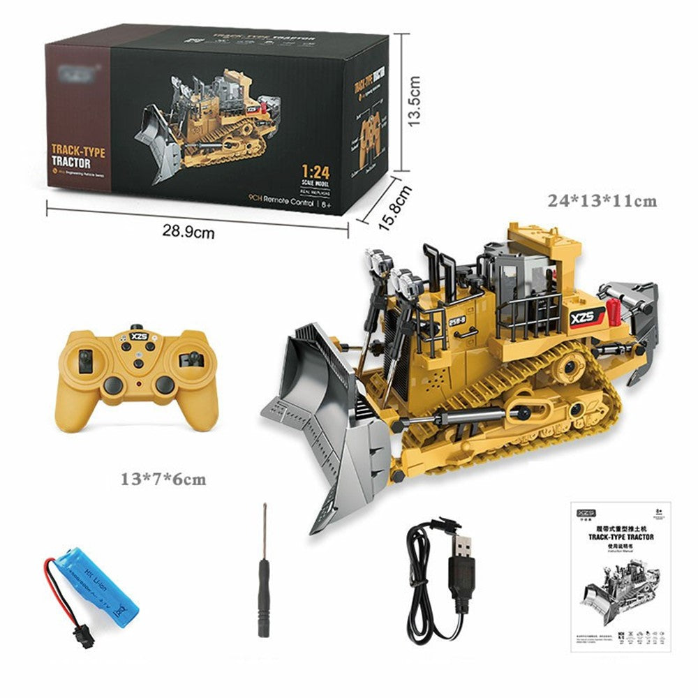 1031 2.4GHz RC Crawler Type Bulldozer Engineering Vehicle Model Remote Control Car with Sound Light Kids Boys Toy