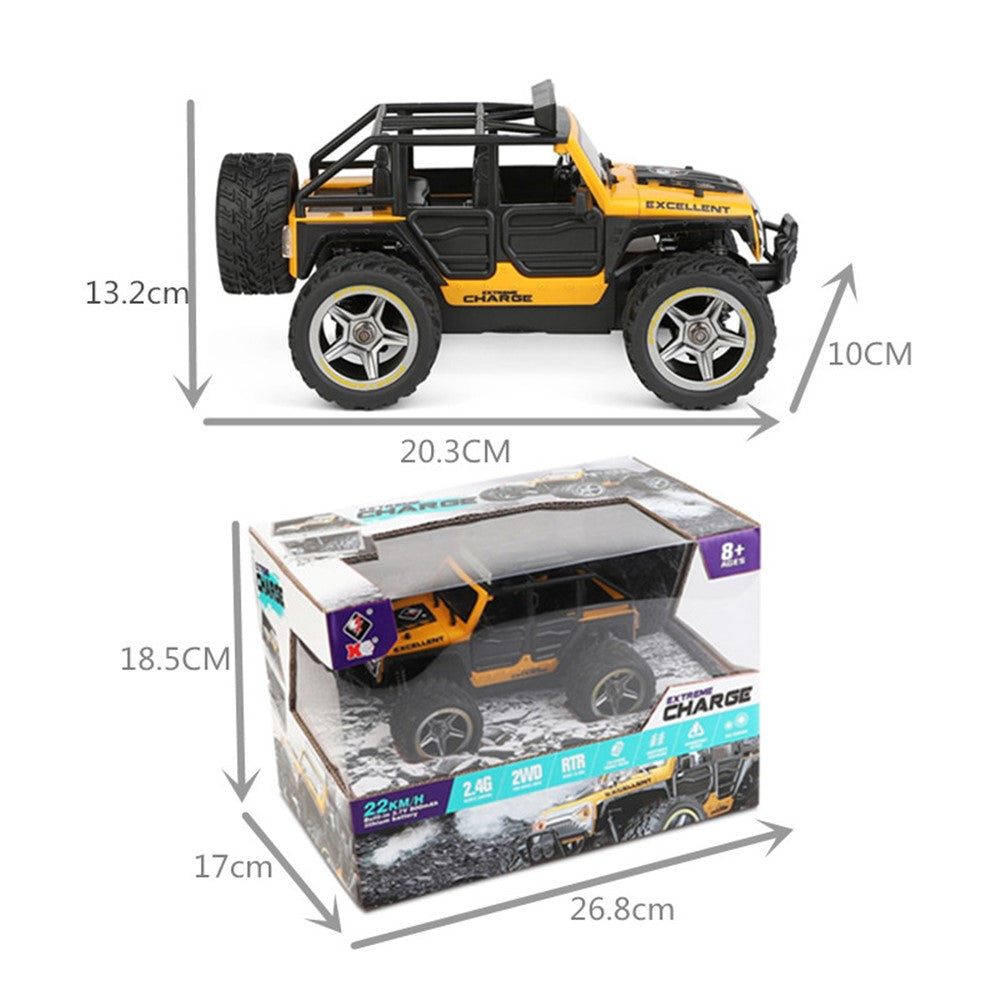 WLTOYS 22201 1 / 22 22Km / h High-speed Two-wheel Drive Racing Car 2.4G RC Off-road Vehicle Drift Car Model Toy with Light
