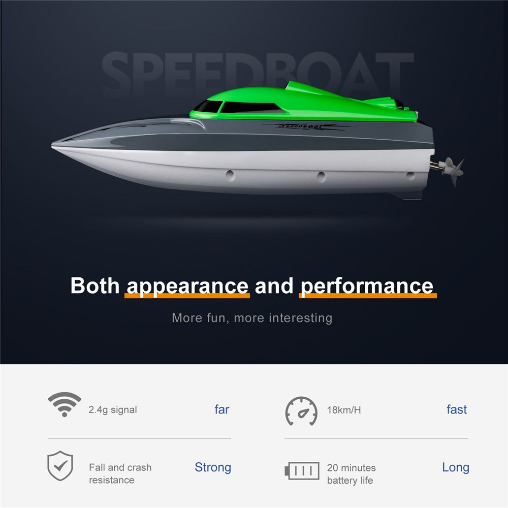 806 Adult Kids RC Boat 2.4Ghz 18Km/h Underwater Toy Remote Control Boat, with 1 Battery