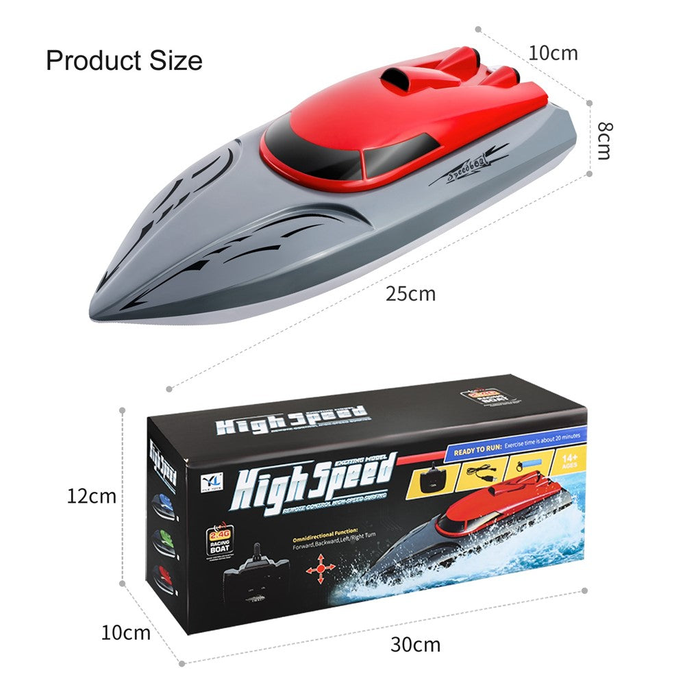 806 Adult Kids RC Boat 2.4Ghz 18Km/h Underwater Toy Remote Control Boat, with 1 Battery