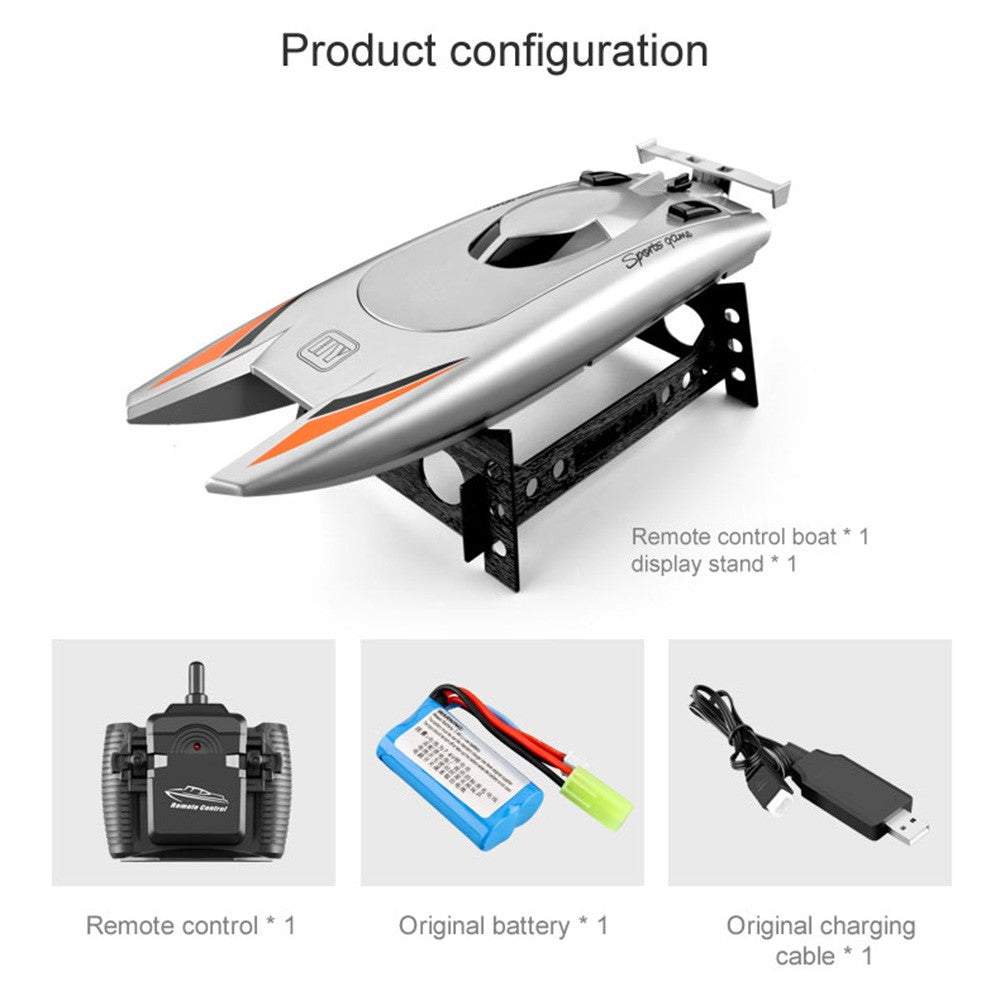 805 Remote Control Racing Boat 2.4G 30Km/h High Speed Dual Motor RC Boat for Kids Adults, with 1 Battery