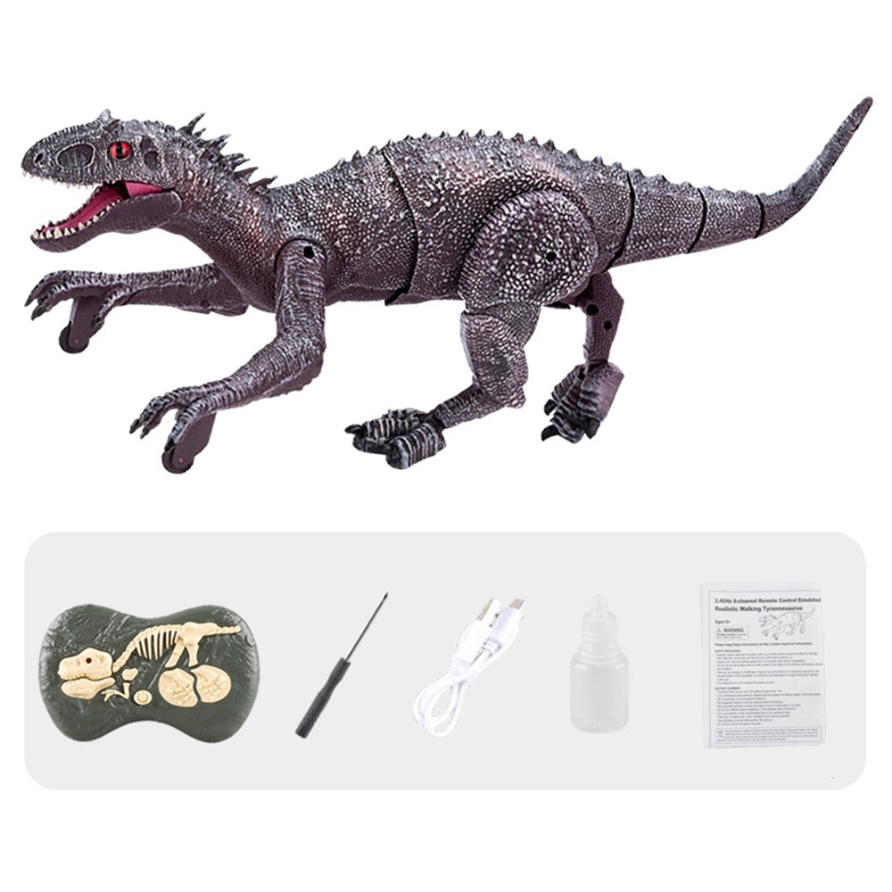 SM190 2.4G 8 Channel RC Walking Dinosaur Toy for Kids Simulation Tyrannosaurus Electric Robot Dinosaur with LED Lights, Sounds, Spray, Dinosaur Toys for Boys and Girls