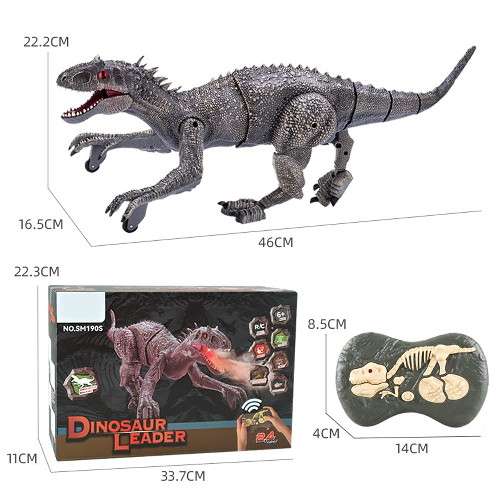 SM190 2.4G 8 Channel RC Walking Dinosaur Toy for Kids Simulation Tyrannosaurus Electric Robot Dinosaur with LED Lights, Sounds, Spray, Dinosaur Toys for Boys and Girls