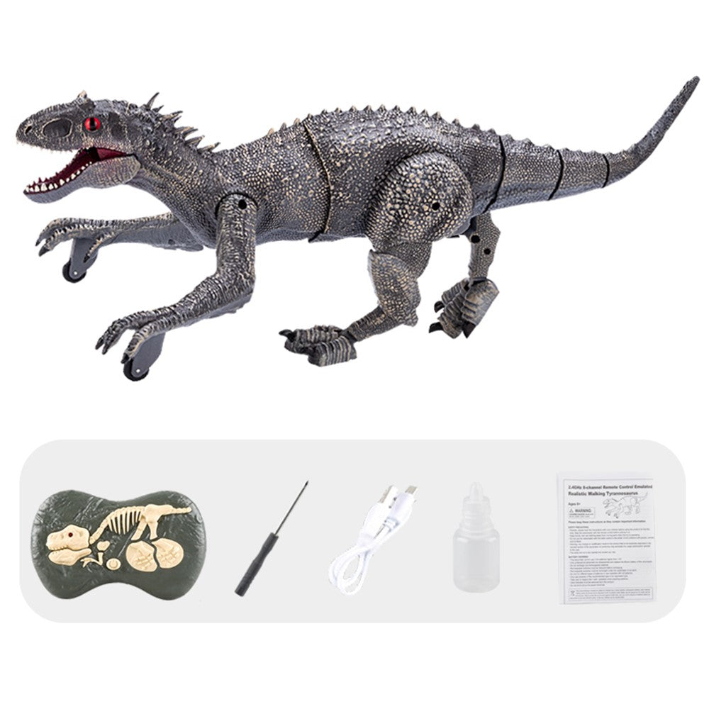 SM190 2.4G 8 Channel RC Walking Dinosaur Toy for Kids Simulation Tyrannosaurus Electric Robot Dinosaur with LED Lights, Sounds, Spray, Dinosaur Toys for Boys and Girls