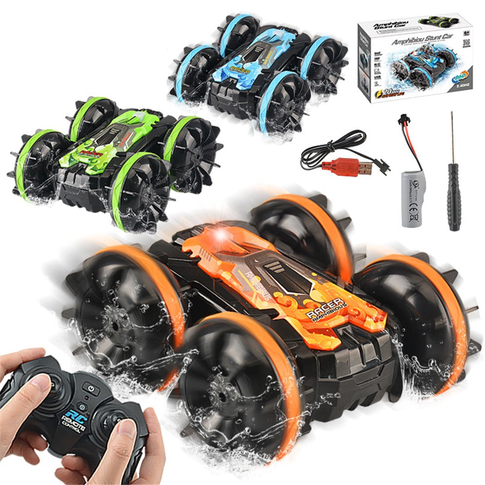 YL-74 2.4GHz RC Car Stunt Tumbling Rotation Amphibious Off-road Remote Control Car Children Boys Toy Gift