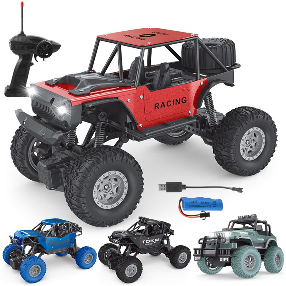 6086 1 / 18 20km / h RC Alloy Car 4-Channel Off-Road Vehicle Kids Remote Control Racing Car Toy with Light