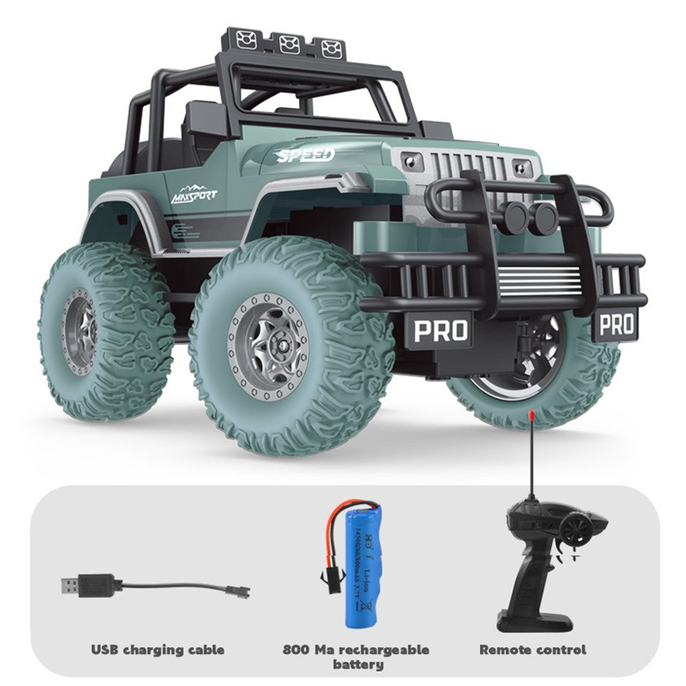 6085 1 / 18 Scale 20km / h RC Car 4-Channel Climbing Off-Road Vehicle Remote Control Racing Car Toy with Light for Kids