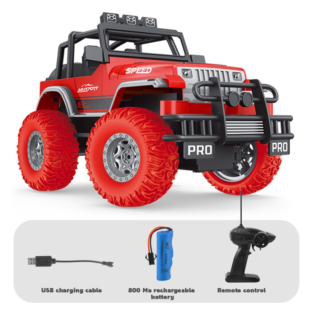 6085 1 / 18 Scale 20km / h RC Car 4-Channel Climbing Off-Road Vehicle Remote Control Racing Car Toy with Light for Kids