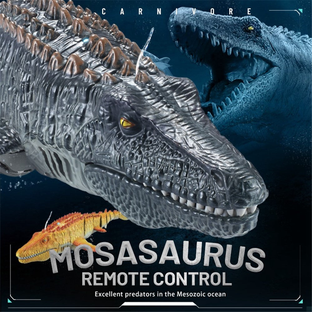 Summer High-speed Mosasaurus Boat Toy Waterproof Electric Simulation Crocodile Remote Control Boat with Dual Motors for Children