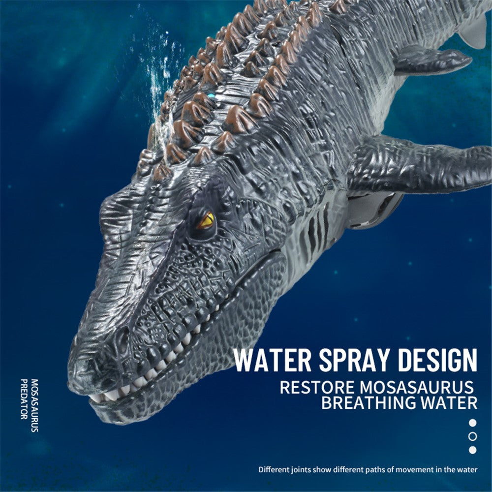 Summer High-speed Mosasaurus Boat Toy Waterproof Electric Simulation Crocodile Remote Control Boat with Dual Motors for Children