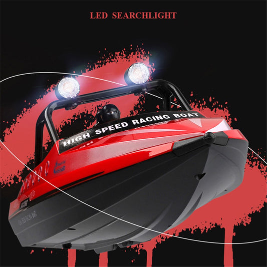 WLTOYS WL917 High-Speed Racing Boat Remote Control Competitive Boat with Lights, Propeller 16Km / h Speedboat Model Toy for Kids