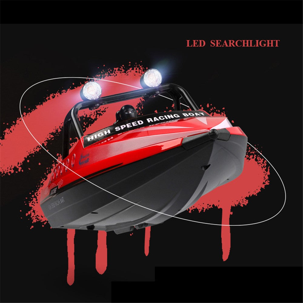WLTOYS WL917 High-Speed Racing Boat Remote Control Competitive Boat with Lights, Propeller 16Km / h Speedboat Model Toy for Kids