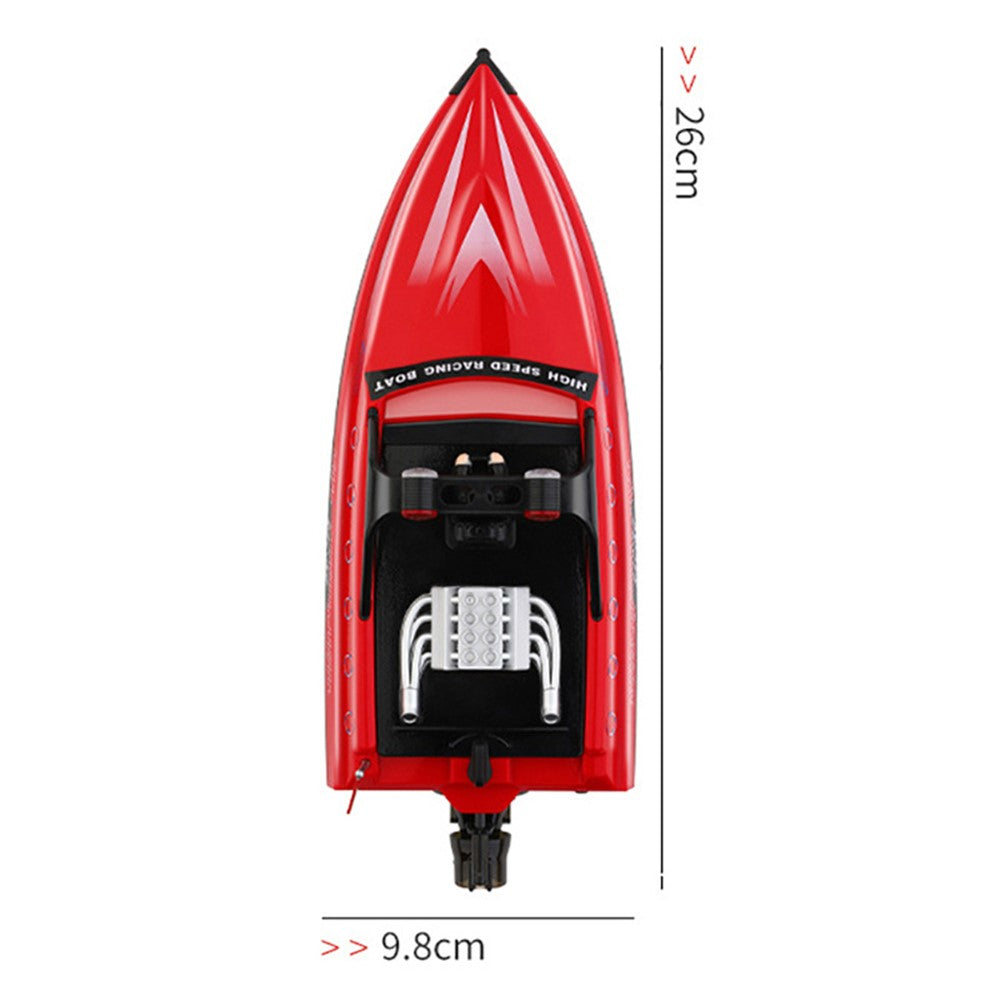 WLTOYS WL917 High-Speed Racing Boat Remote Control Competitive Boat with Lights, Propeller 16Km / h Speedboat Model Toy for Kids
