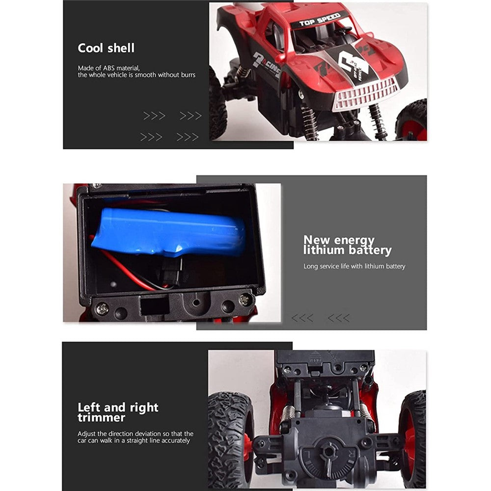 Children 2.4Ghz Alloy Climbing Car Electric 4WD Remote Control Off-Road Stunt Car Toys for Birthday, Christmas Gift