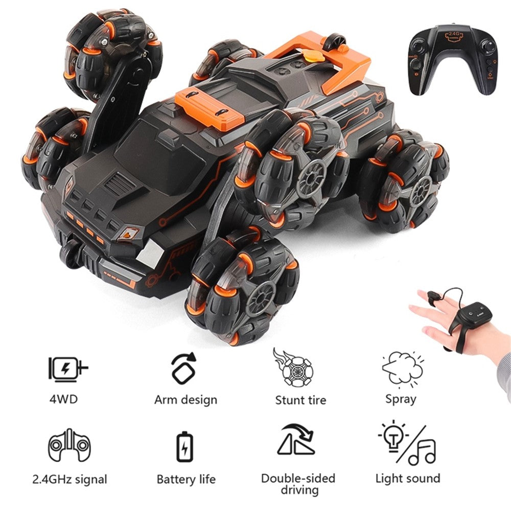 JJRC JC03 Children 4WD 2.4GHz RC Car 360-Degree Rotating Stunt Car Electric Vehicle Toy with Light / Spray Fog Function