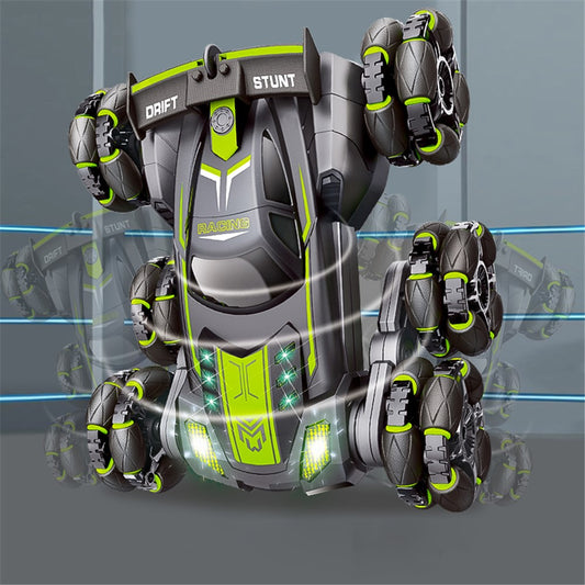 FC-2009A 2.4G Six-Wheel Spray Stunt Car RC Swing Arm Deformation Climbing Drift Car Model Toy for Kids