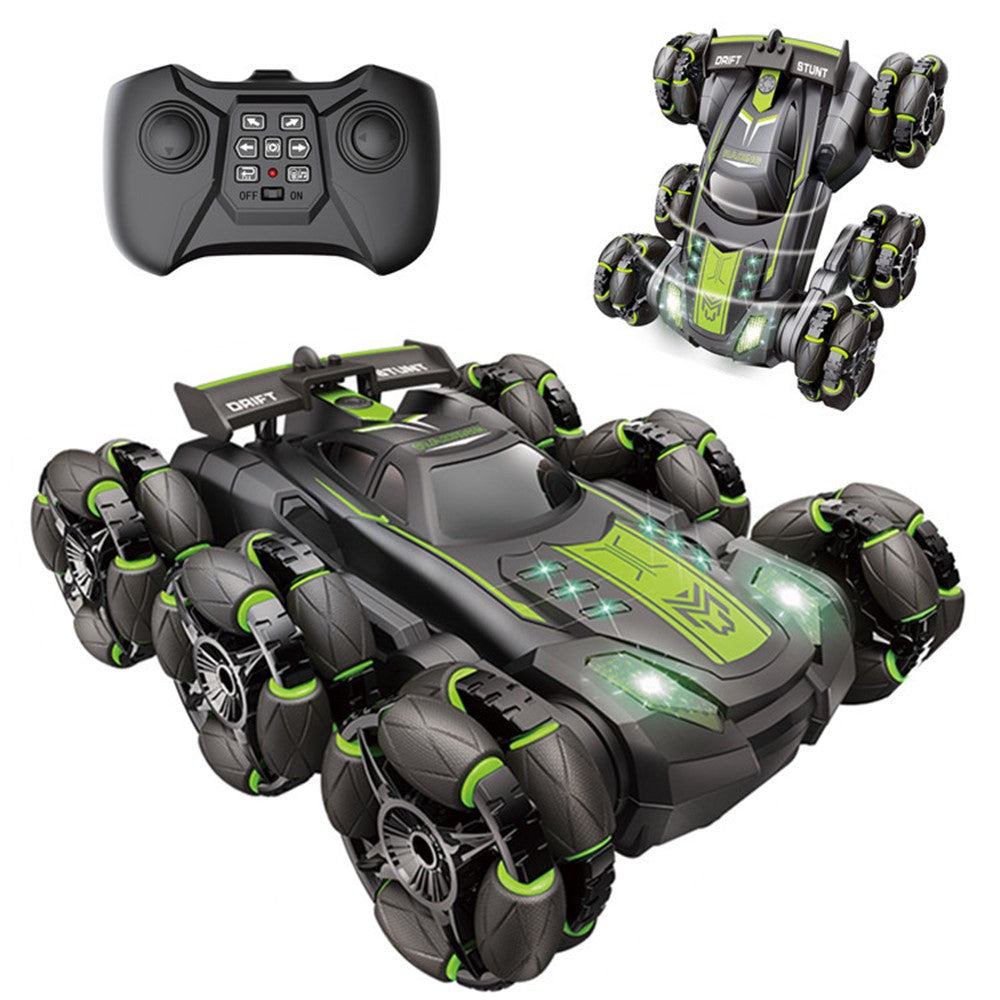 FC-2009A 2.4G Six-Wheel Spray Stunt Car RC Swing Arm Deformation Climbing Drift Car Model Toy for Kids