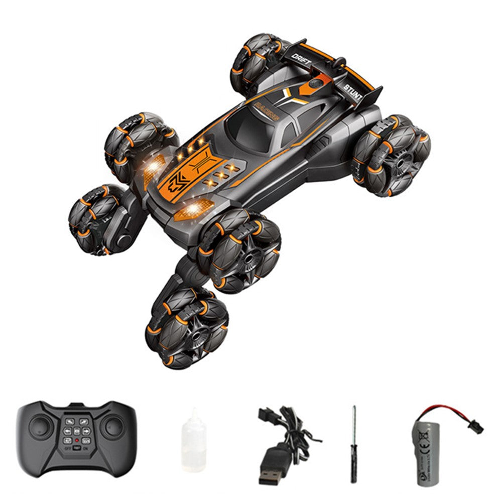 FC-2009A 2.4G Six-Wheel Spray Stunt Car RC Swing Arm Deformation Climbing Drift Car Model Toy for Kids