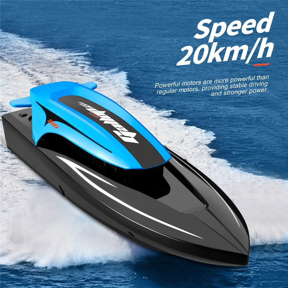816 Kids RC Speedboat 2.4Ghz High Speed Remote Control Boat Water Toy with LED Light, 1 Battery