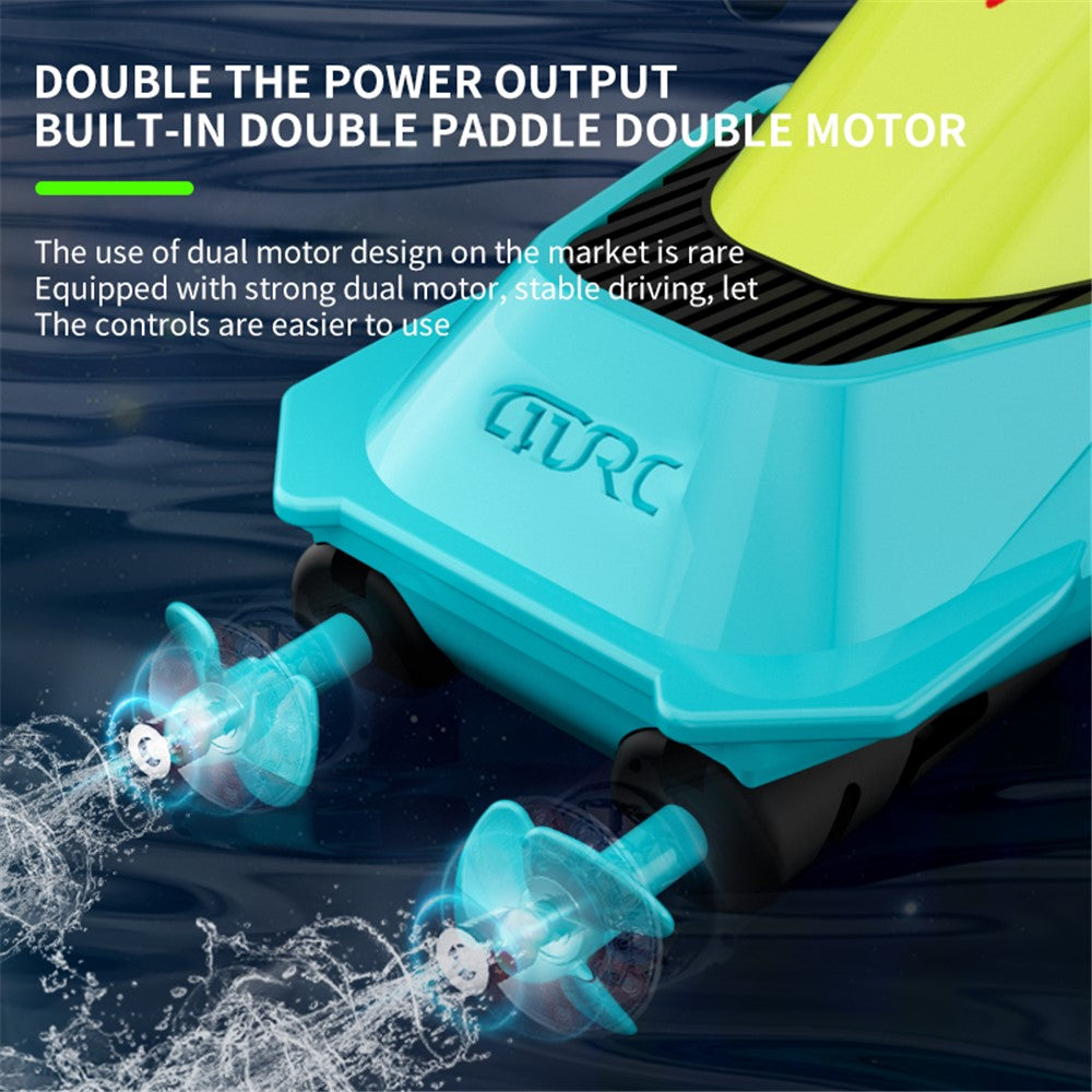 4DRC S5 Mini Dual Propeller Electric Remote Control Boat Kids Water Toy Stunt Boat