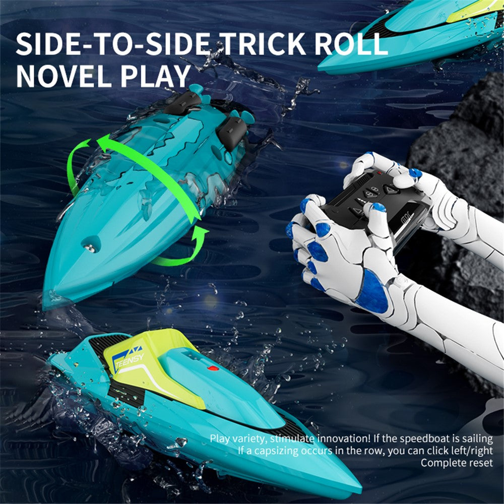 4DRC S5 Mini Dual Propeller Electric Remote Control Boat Kids Water Toy Stunt Boat