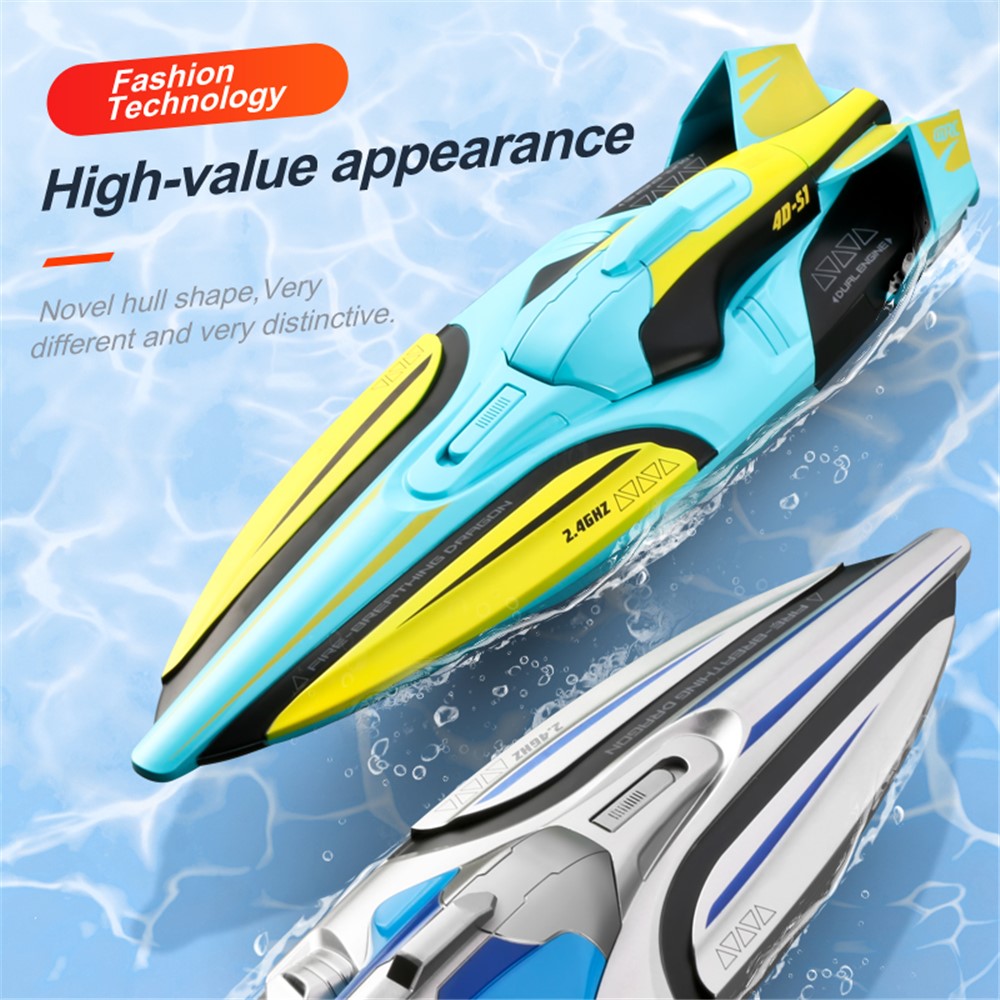 4DRC 4D-S1 2.4G Water Speedboat Toy High-Speed RC Boat, Single Battery