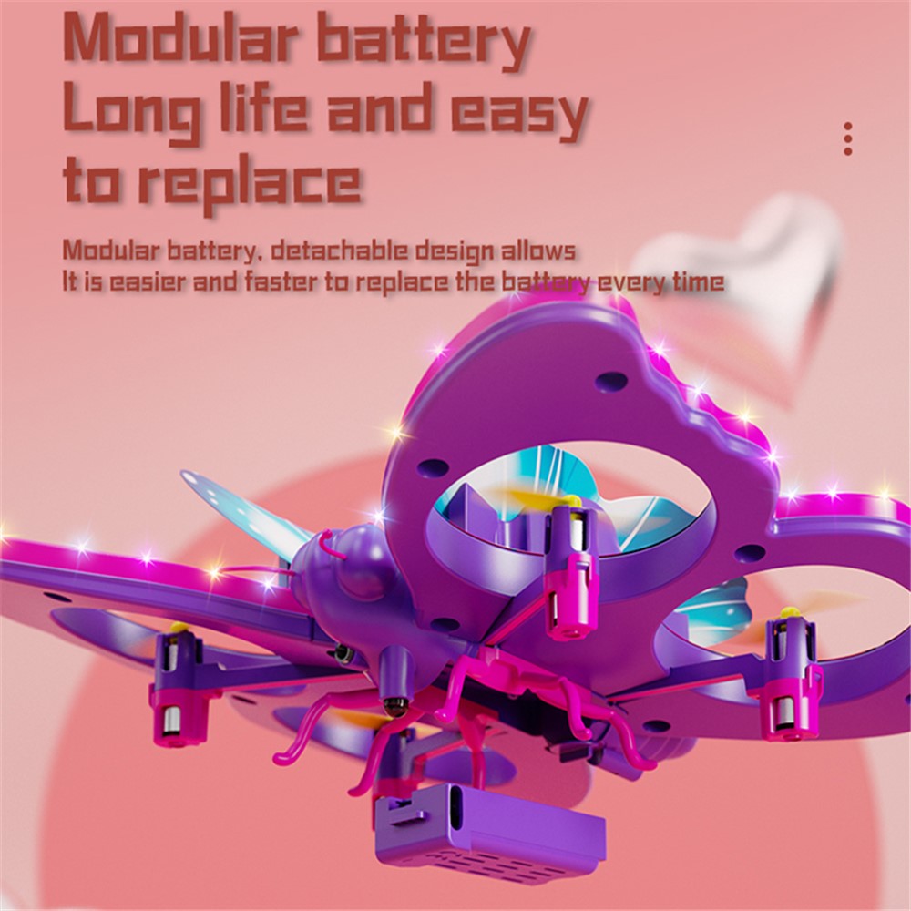 4DRC V40 Kids Butterfly Quadcopter RC Drone Toy without Aerial Photo Function, Dual Batteries
