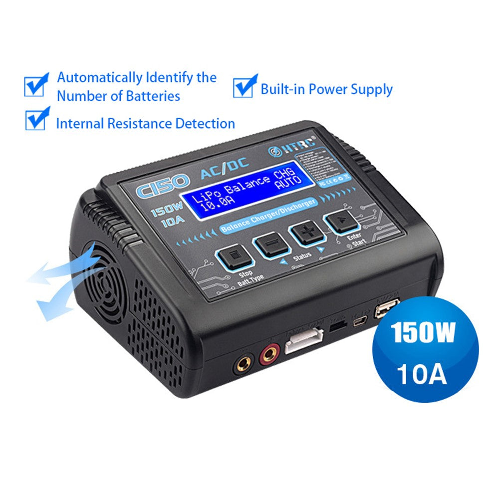 HTRC C150 150W 10A Smart Charger for Electric Toys Balance Charger Airplane Model Lithium Battery Charger