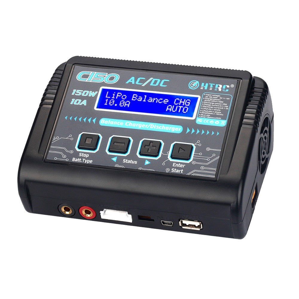 HTRC C150 150W 10A Smart Charger for Electric Toys Balance Charger Airplane Model Lithium Battery Charger
