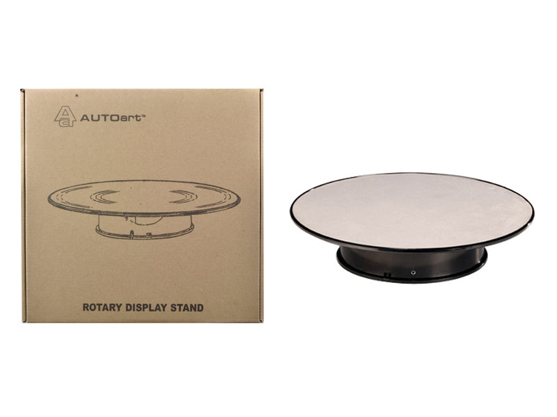 Rotary Display Turntable Stand Medium 10 Inches with Silver Top for 1/64 1/43 1/32 1/24 1/18 Scale Models by Autoart