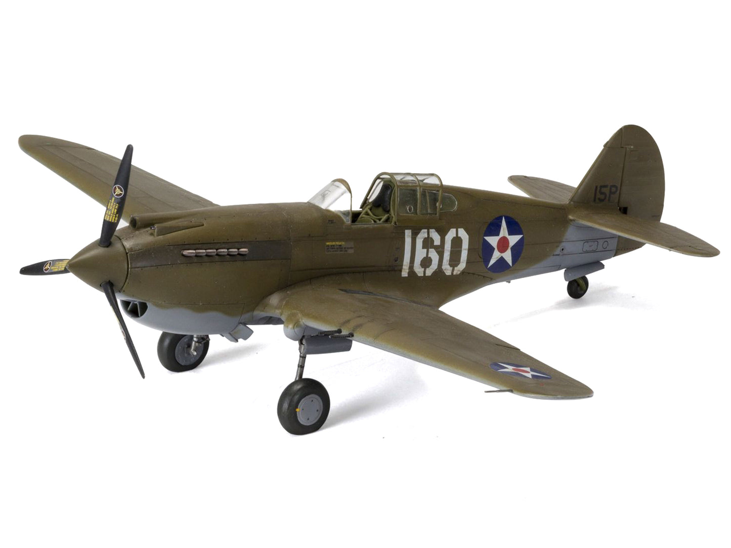 Level 2 Model Kit Curtiss P-40B Warhawk Fighter-Bomber Aircraft with 2 Scheme Options 1/48 Plastic Model Kit by Airfix