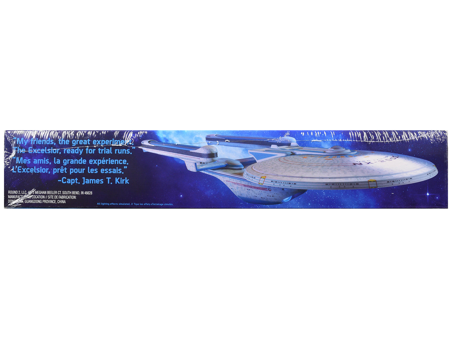 Skill 2 Model Kit U.S.S. Excelsior NX-2000 Space Ship "Star Trek III: The Search for Spock" (1984) Movie 1/1000 Scale Model by AMT