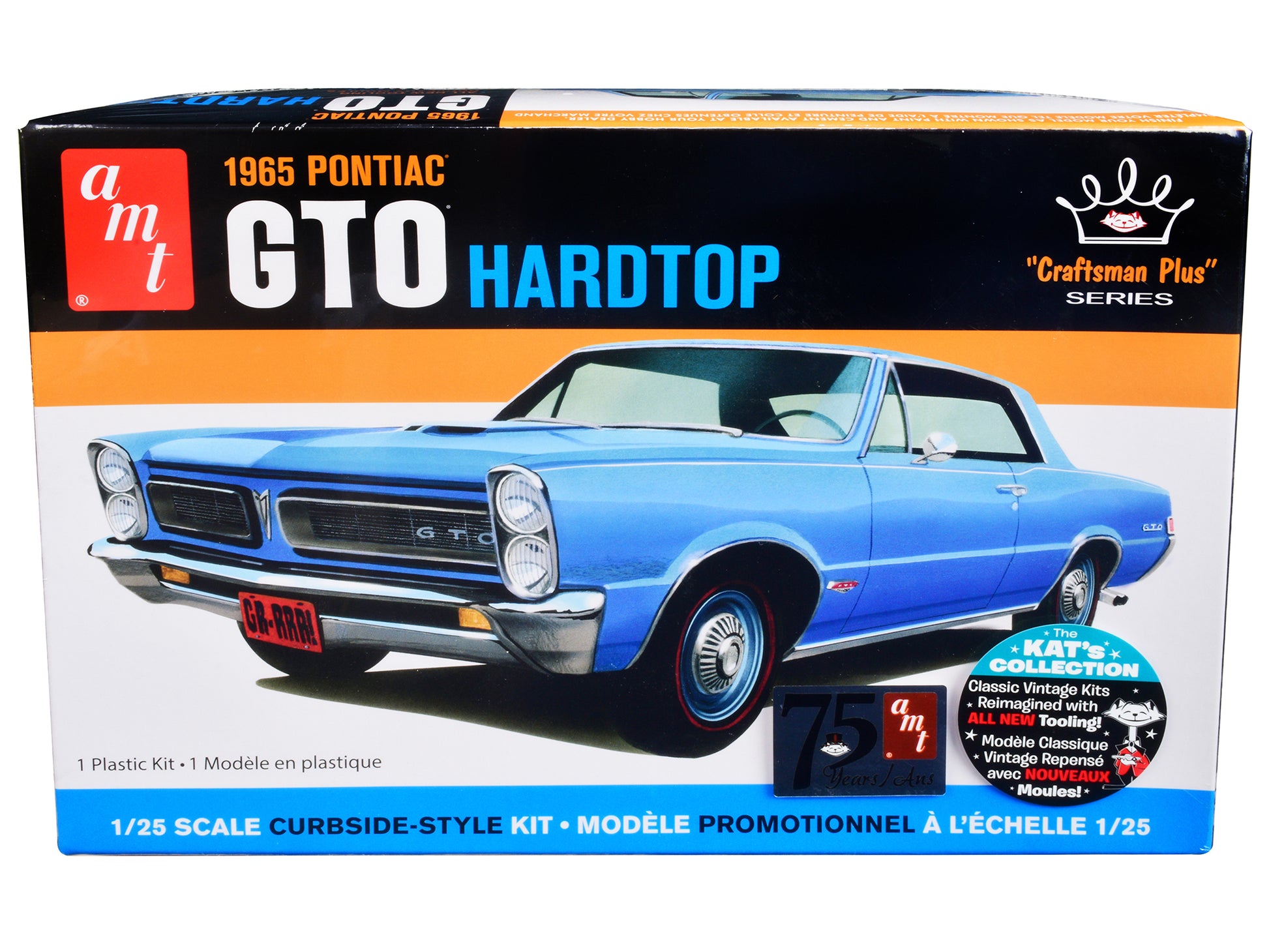 Skill 2 Model Kit 1965 Pontiac GTO Hardtop "Craftsman Plus" Series 1/25 Scale Model by AMT