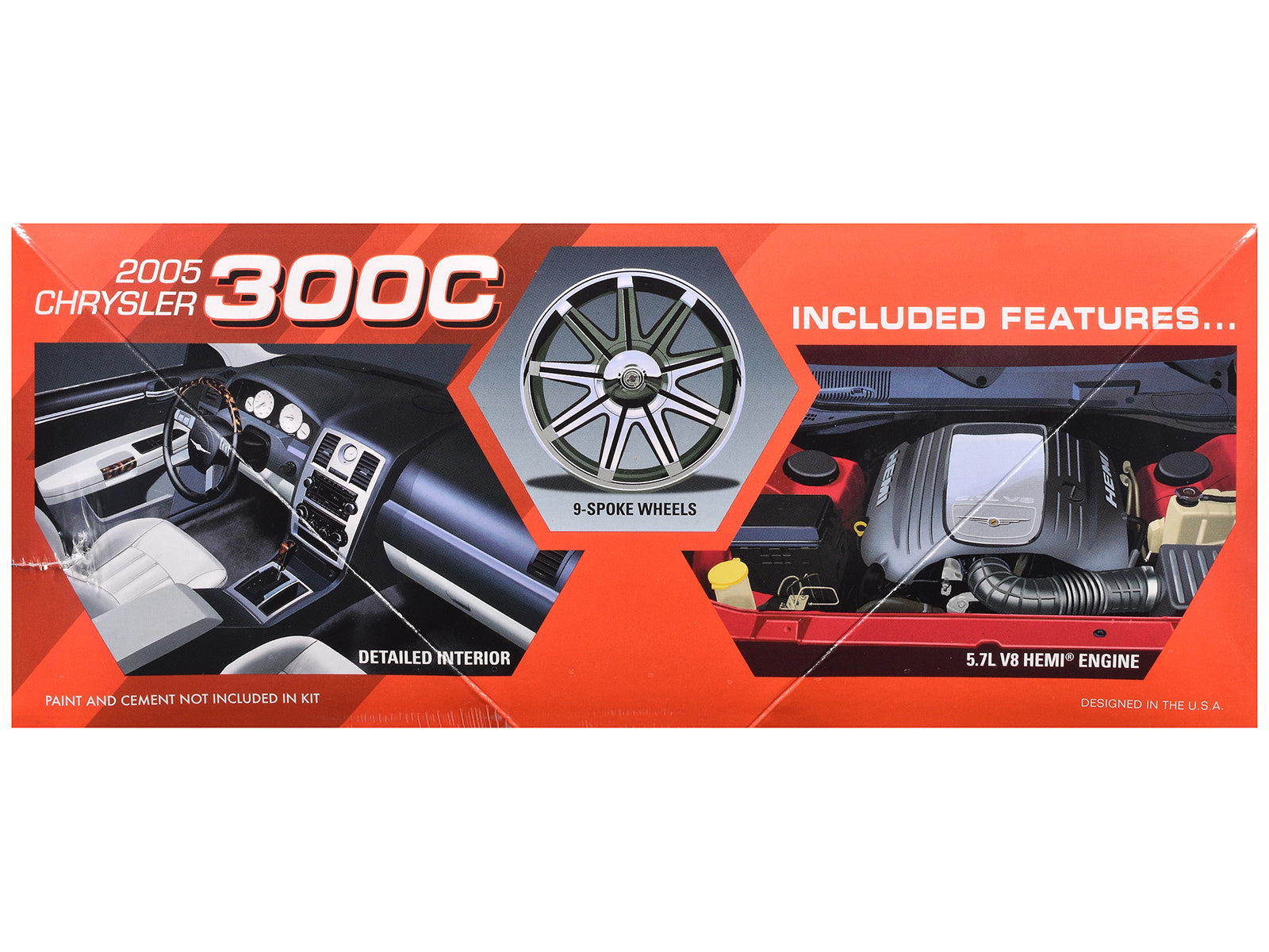 Skill 2 Model Kit 2005 Chrysler 300C 1/25 Scale Model by AMT