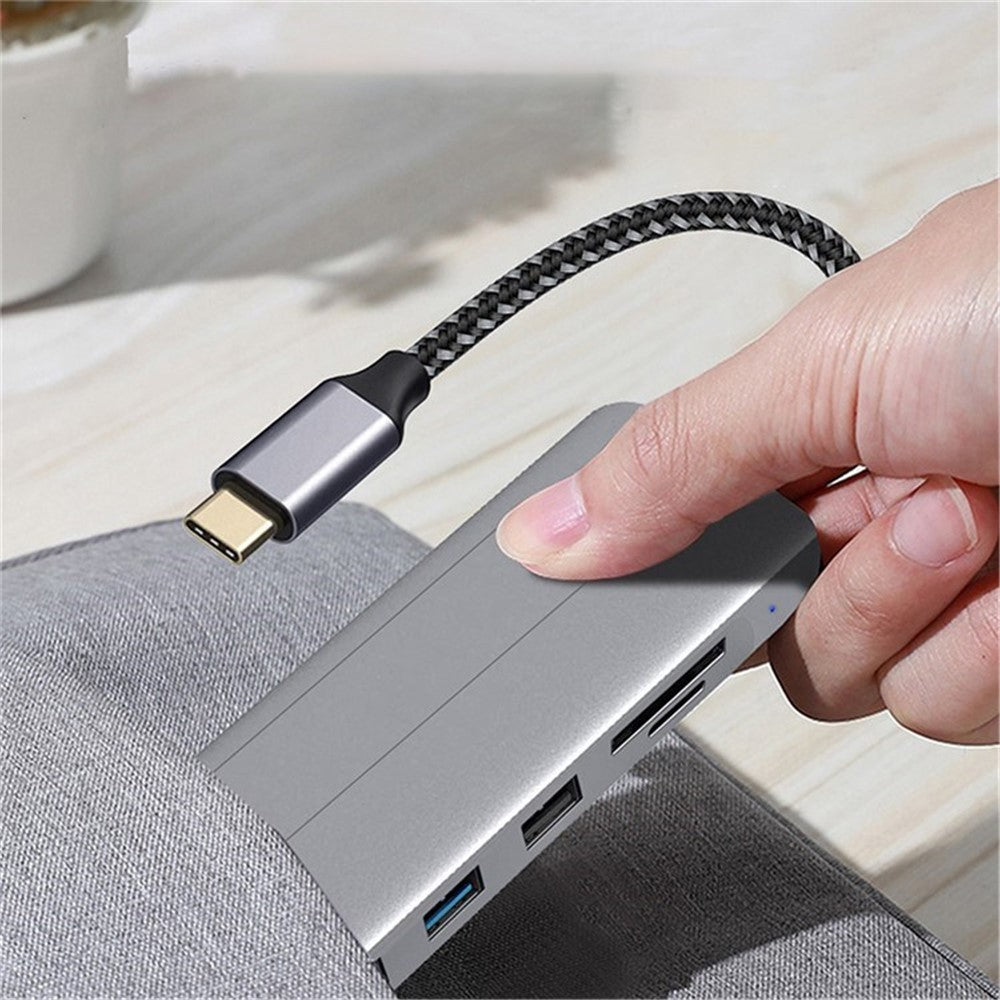 8 in 1 Multi-Port USB Type-C Hub NVME SATA M.2 Multi-function Hub Type-C Docking Station