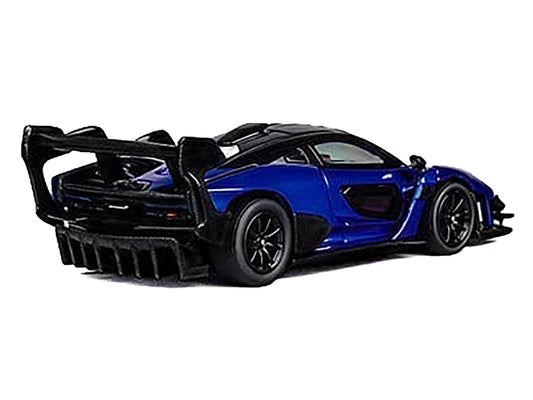 McLaren Senna GTR Blue Metallic with Black Top 1/64 Diecast Model Car by CM Model