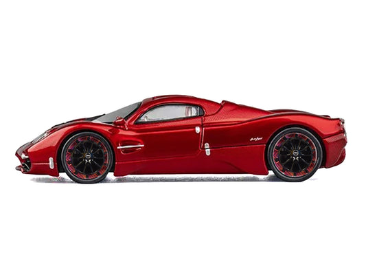 Pagani Utopia Red Metallic with Red Carbon Top 1/64 Diecast Model Car by CM Model