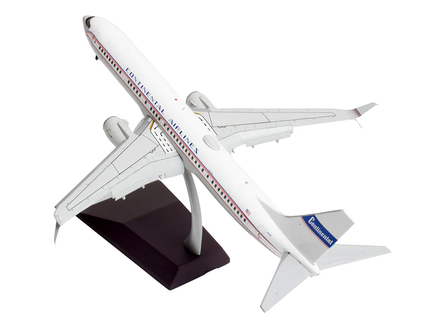 Boeing 737-900ER Commercial Aircraft with Flaps Down "Continental Airlines - United Airlines" (N75435) White with Red and Blue Stripes "Gemini 200" Series 1/200 Diecast Model Airplane by GeminiJets