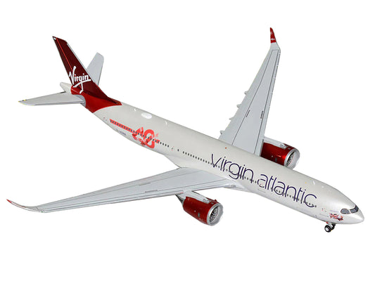 Airbus A330-900 Commercial Aircraft "Virgin Atlantic" (G-VSRB) Gray with Red Tail "Gemini 200" Series 1/200 Diecast Model Airplane by GeminiJets
