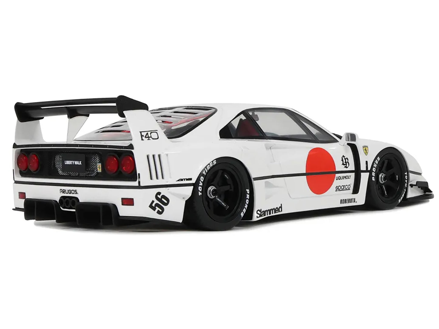 2023 LB-Works F40 White with Graphics 1/18 Model Car by GT Spirit