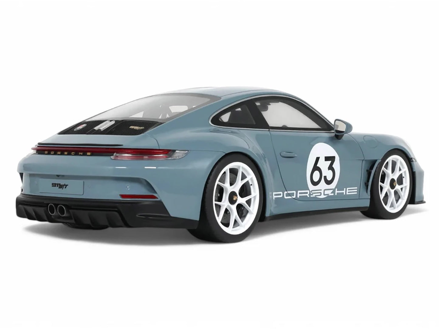2024 Porsche 911 S/T #63 Shore Blue Metallic 1/18 Model Car by GT Spirit