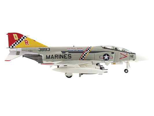 McDonnell Douglas F-4J Phantom II Fighter-Bomber Aircraft "153893 VMFA-312 Checkerboards" (1976) United States Marine Corps "Air Power Series" 1/72 Diecast Model by Hobby Master