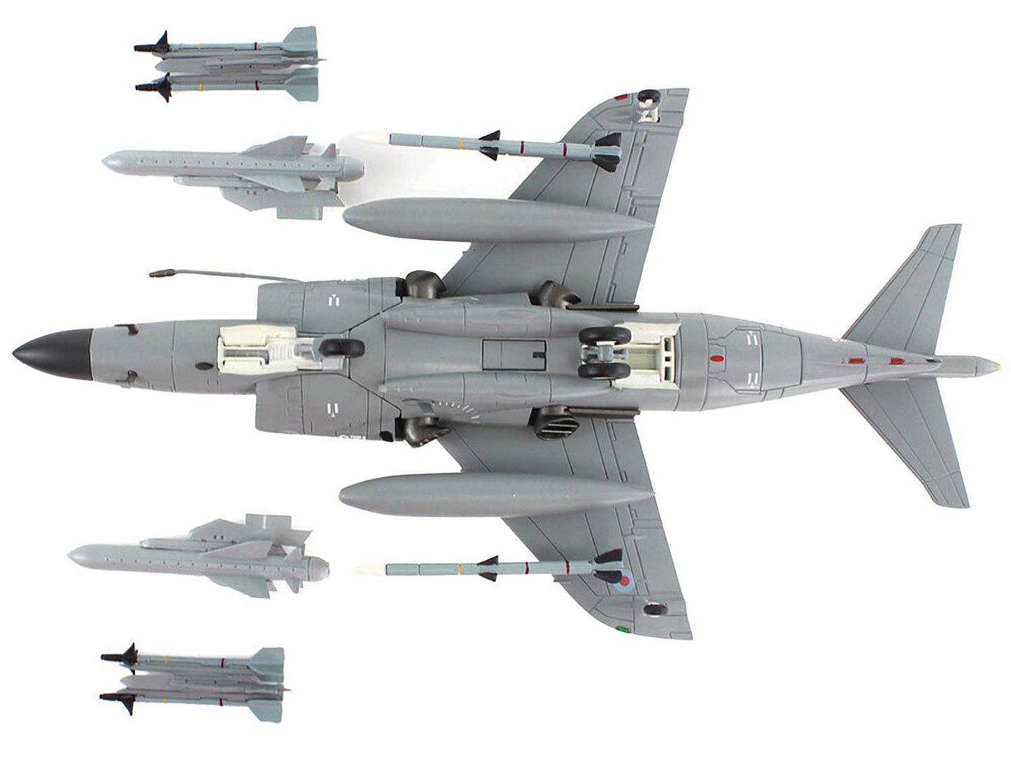 British Aerospace Sea Harrier FA.2 Aircraft with Sea Eagle Missiles "ZH804 Fairford" (2002) British Royal Navy "Air Power Series" 1/72 Diecast Model by Hobby Master
