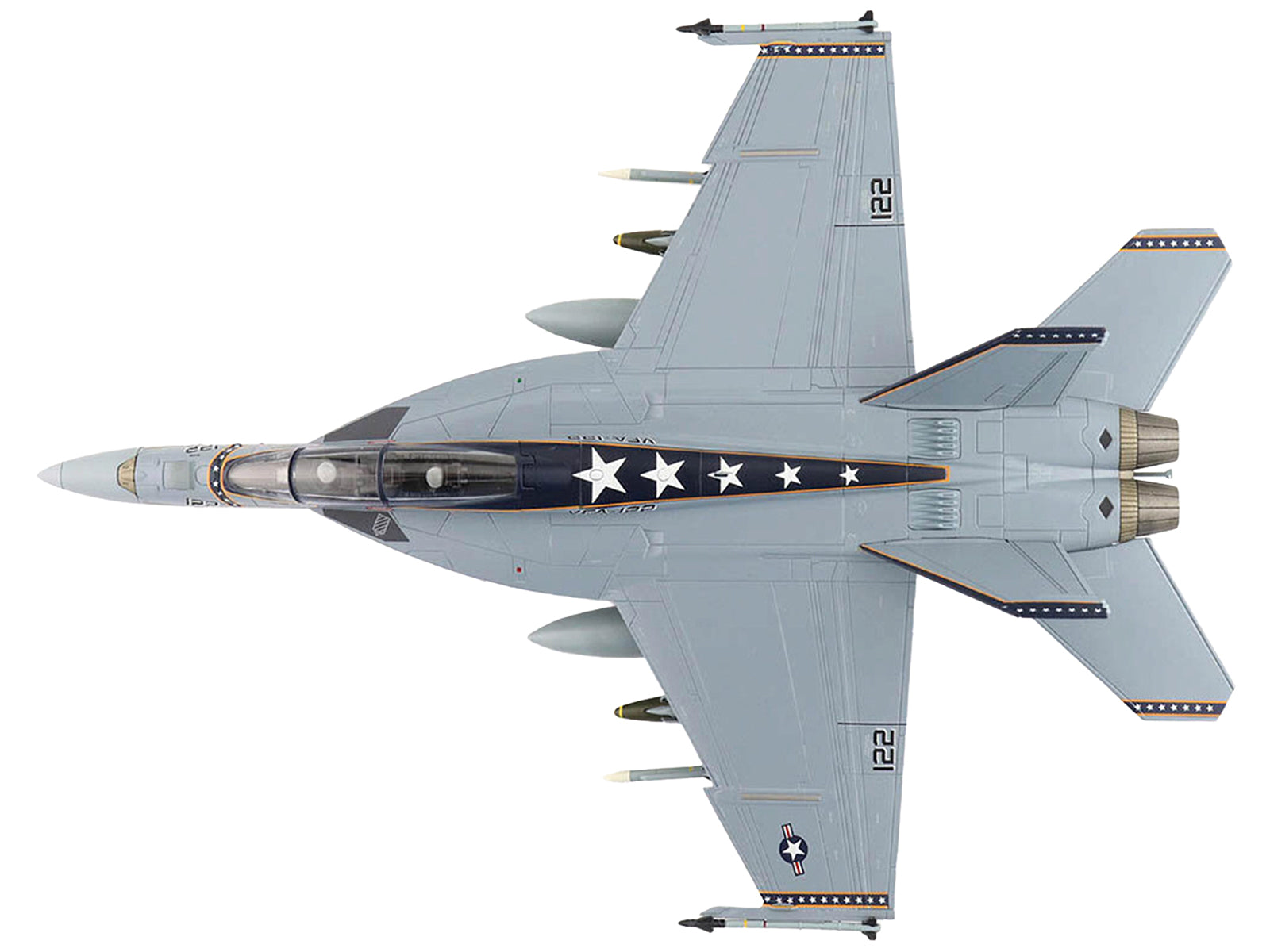 Boeing F/A-18F Super Hornet Fighter Aircraft "VFA-122 Flying Eagles" (2022) United States Navy "Air Power Series" 1/72 Diecast Model by Hobby Master